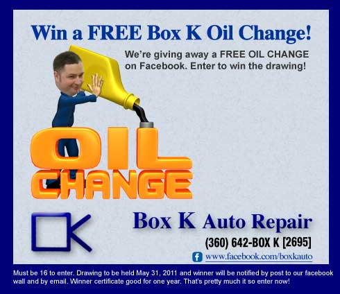 WIN A FREE OIL CHANGE!